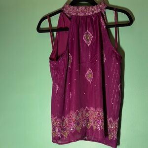 LOFT Sleeveless Halter Blouse - purple